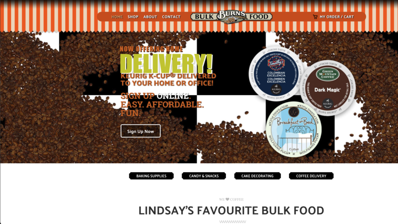 Burns Bulk Food website